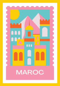 Timbre du maroc décoratif